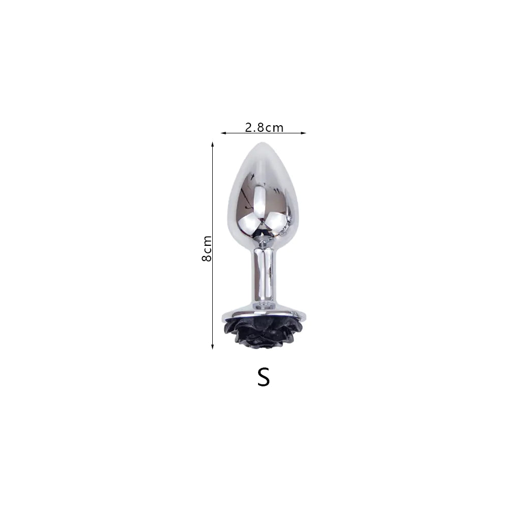 Metal Anal Plug for Women with Vibration (Couples' Toy)