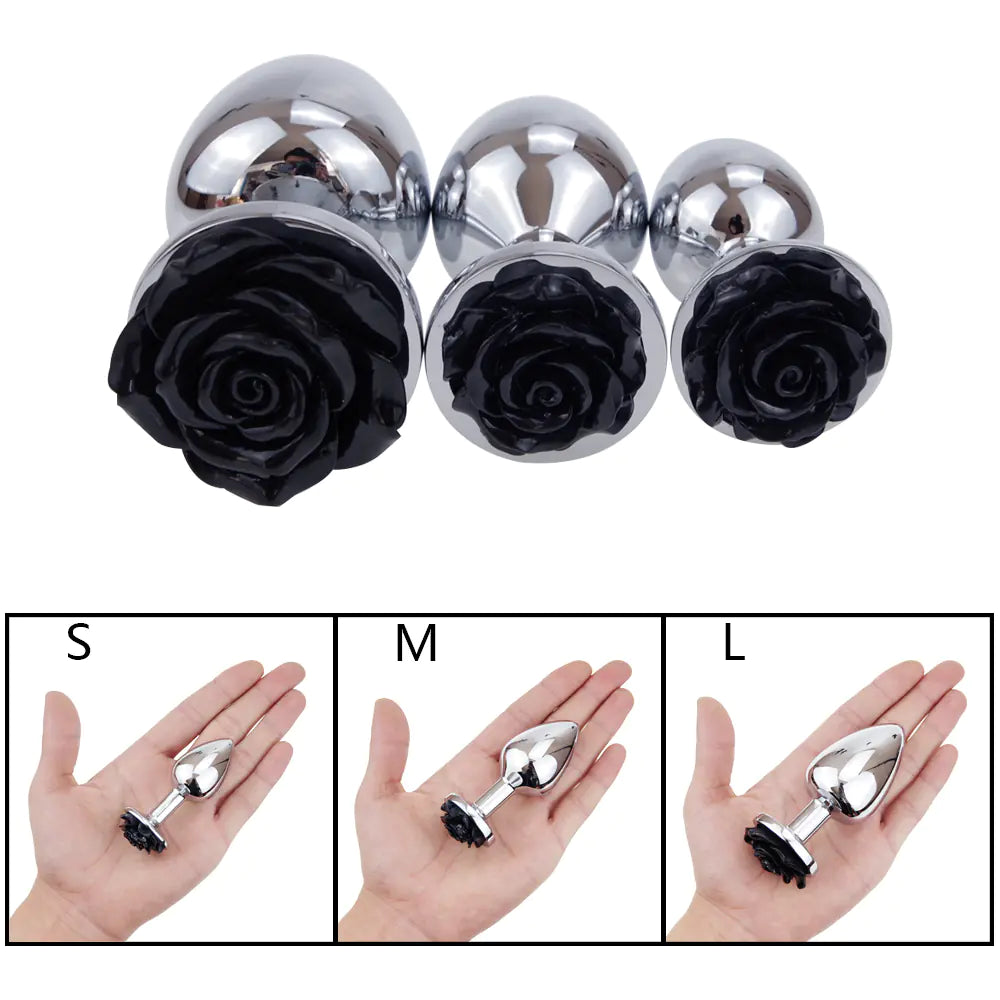 Metal Anal Plug for Women with Vibration (Couples' Toy)