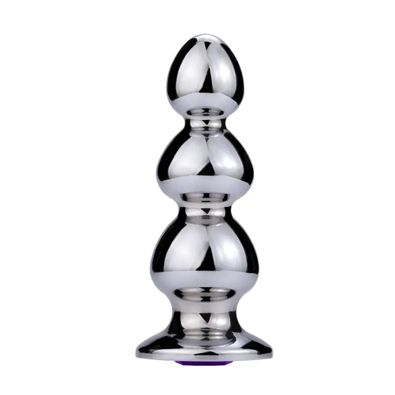 Metal Large Beaded Anal Plug for Adults, Sex Toy