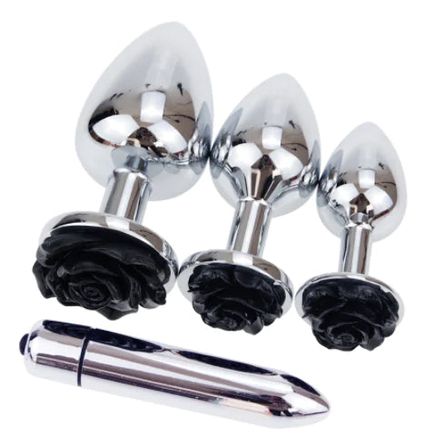 Metal Anal Plug for Women with Vibration (Couples' Toy)