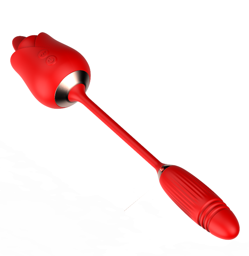 MELO Clit Licking & Thrusting Rose Vibrator