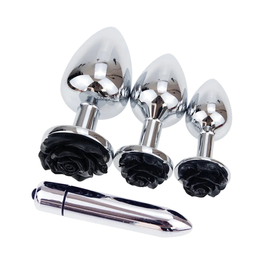 Metal Anal Plug for Women with Vibration (Couples' Toy)