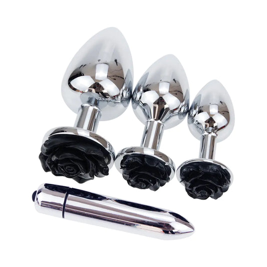 Metal Anal Plug for Women with Vibration (Couples' Toy)